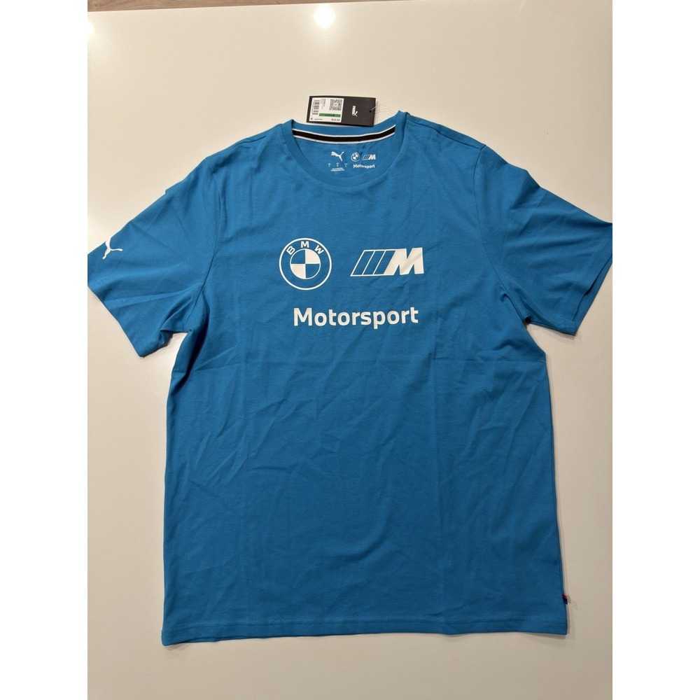 BMW M Motorsport Shirt Official Puma ESS MMS Logo Men's Large New With Tags